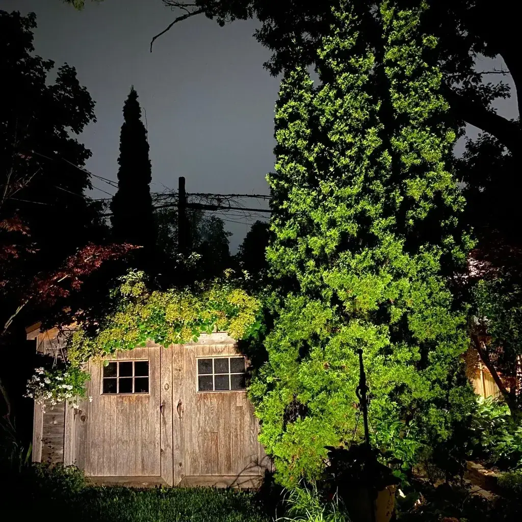 Garden bed lighting installation process